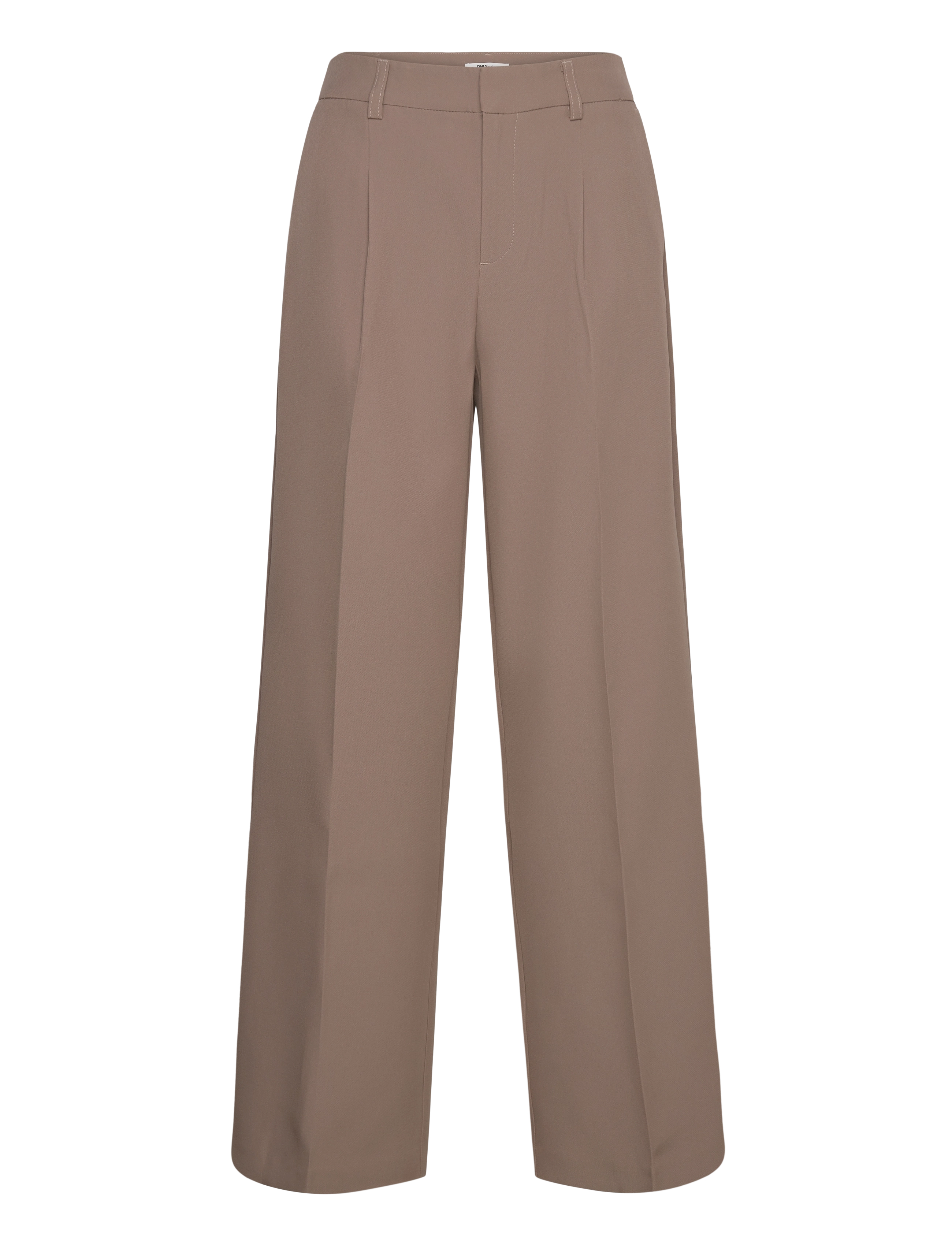 ONLY ONLELLY LIFE MW WIDE PANT TLR - Bikses - WALNUT / brown