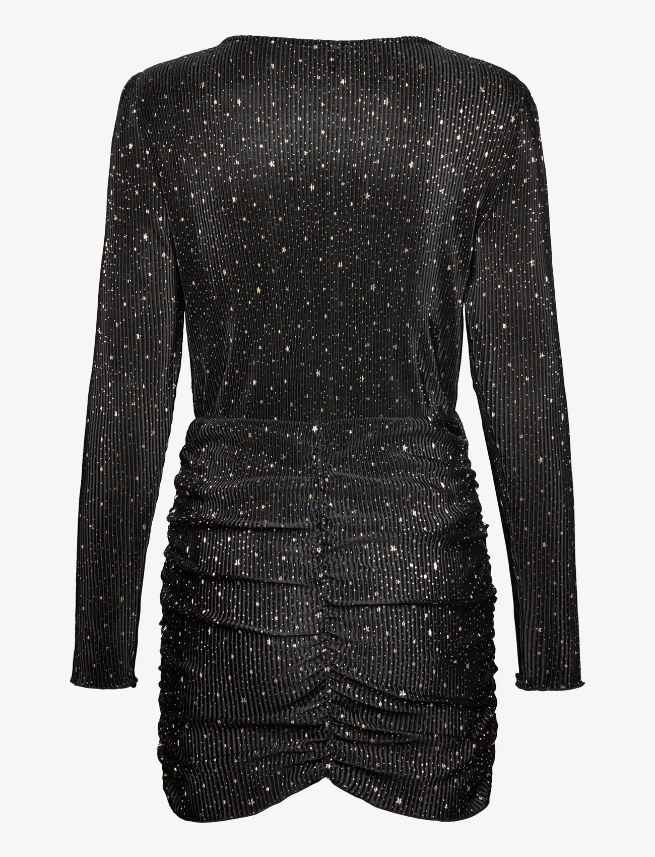 ONLY - ONLNELLY L/S SHINE WRAP DRESS CS JRS - vakarėlių drabužiai išparduotuvių kainomis - black - 1