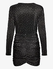 ONLY - ONLNELLY L/S SHINE WRAP DRESS CS JRS - festklær til outlet-priser - black - 1
