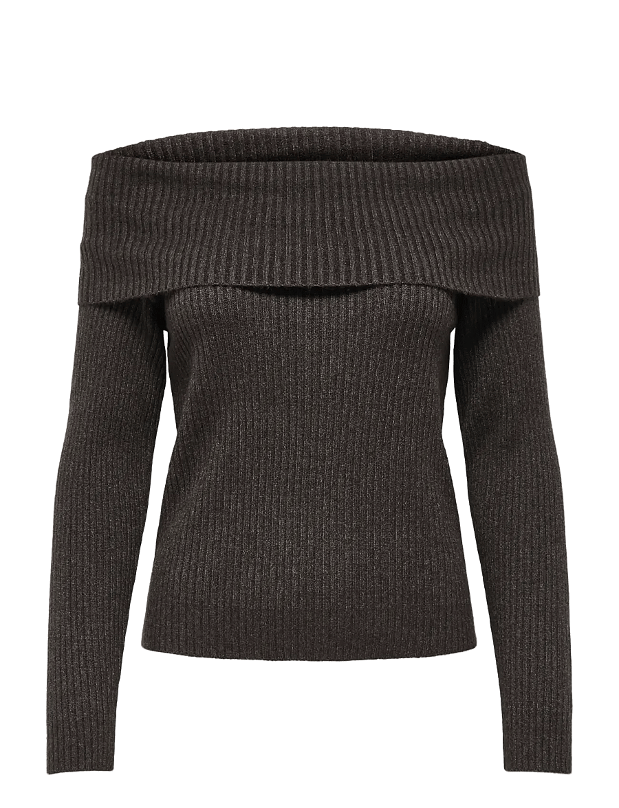 ONLY - ONLKATIA LS OFF SHOULDER KNT NOOS - pullover - chocolate torte - 1