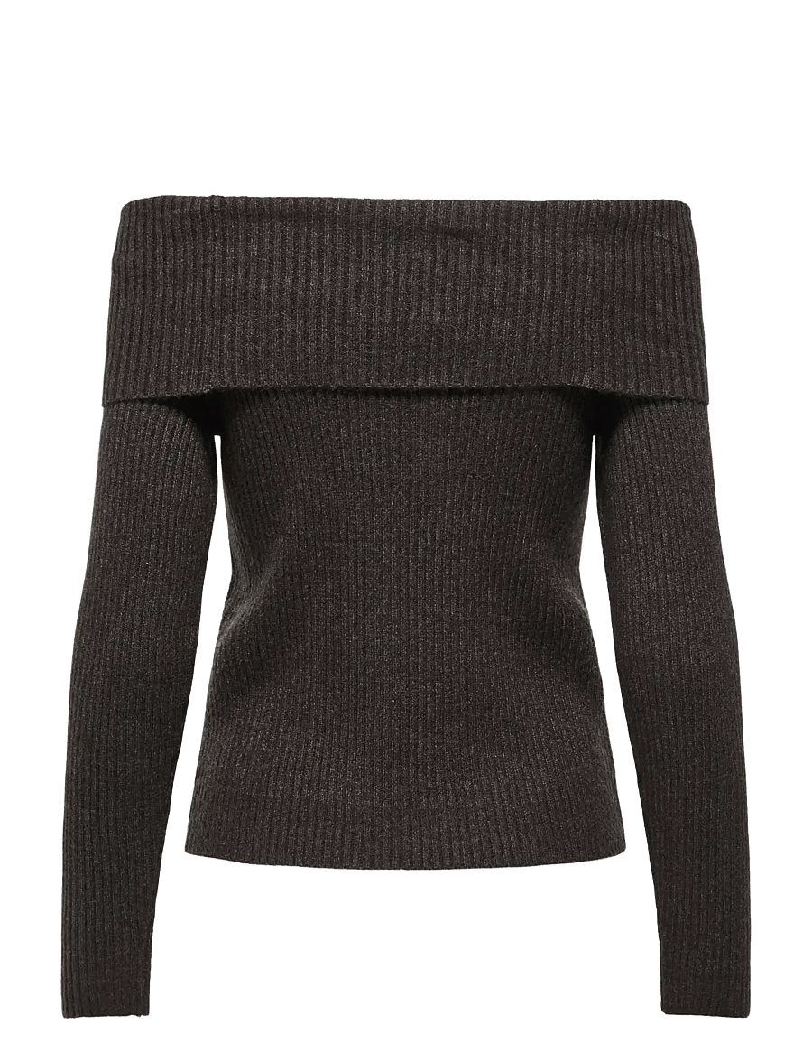 ONLY - ONLKATIA LS OFF SHOULDER KNT NOOS - pullover - chocolate torte - 2