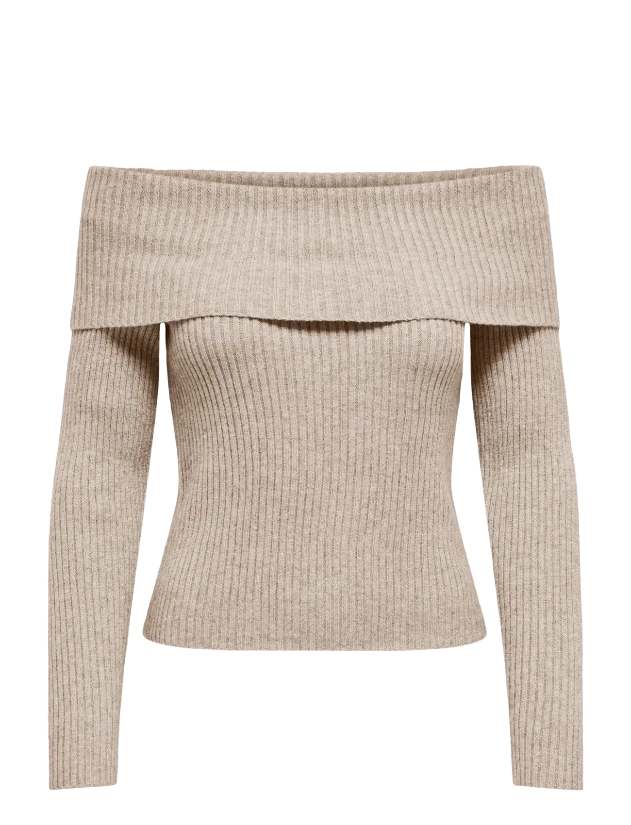 ONLY ONLKATIA LS OFF SHOULDER KNT NOOS - Riided - MOCHA MERINGUE / beige