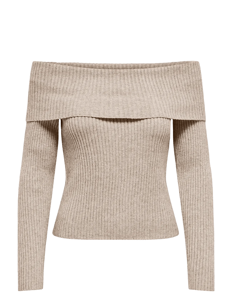 ONLY - ONLKATIA LS OFF SHOULDER KNT NOOS - kampsunid - mocha meringue - 1