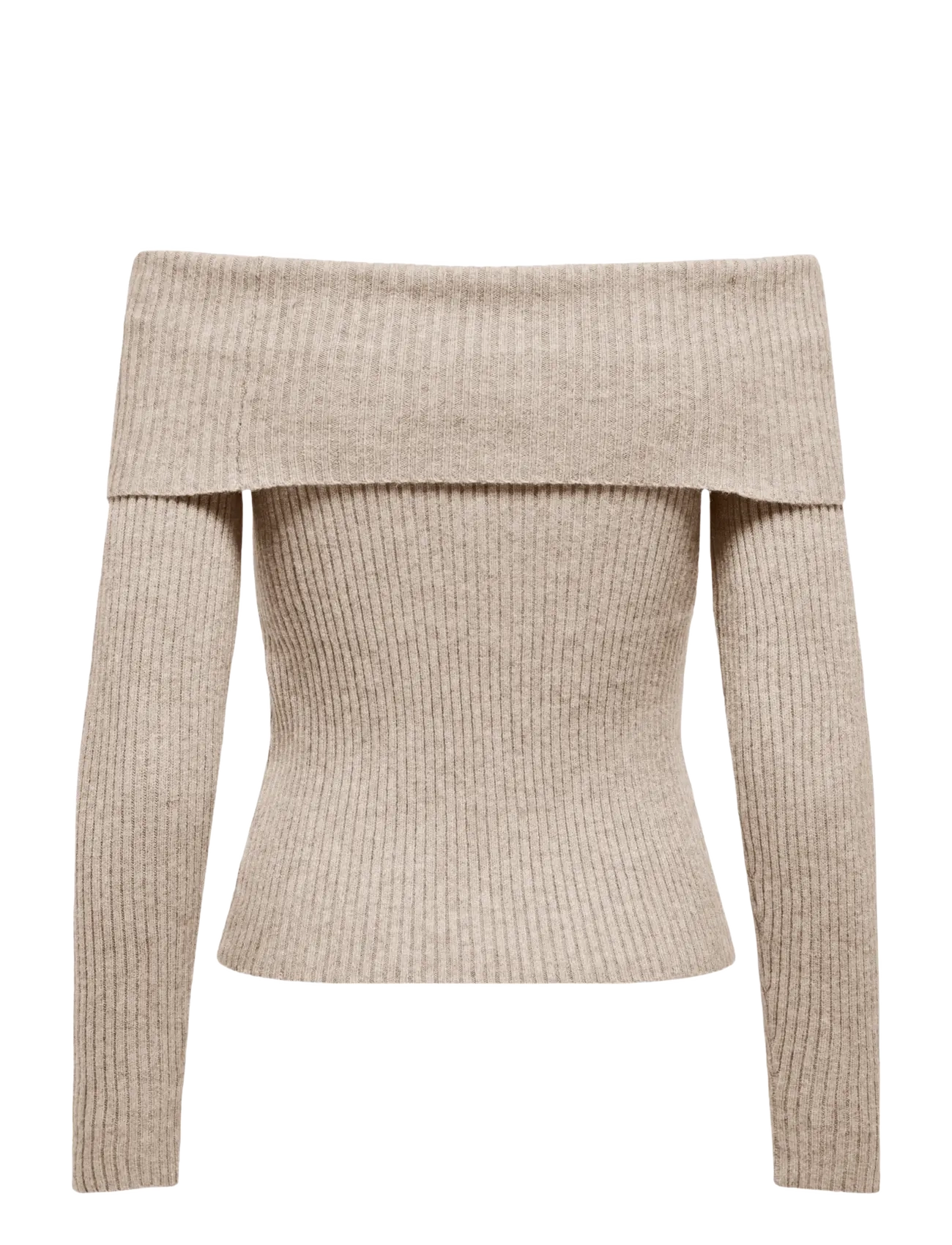 ONLY - ONLKATIA LS OFF SHOULDER KNT NOOS - kampsunid - mocha meringue - 2