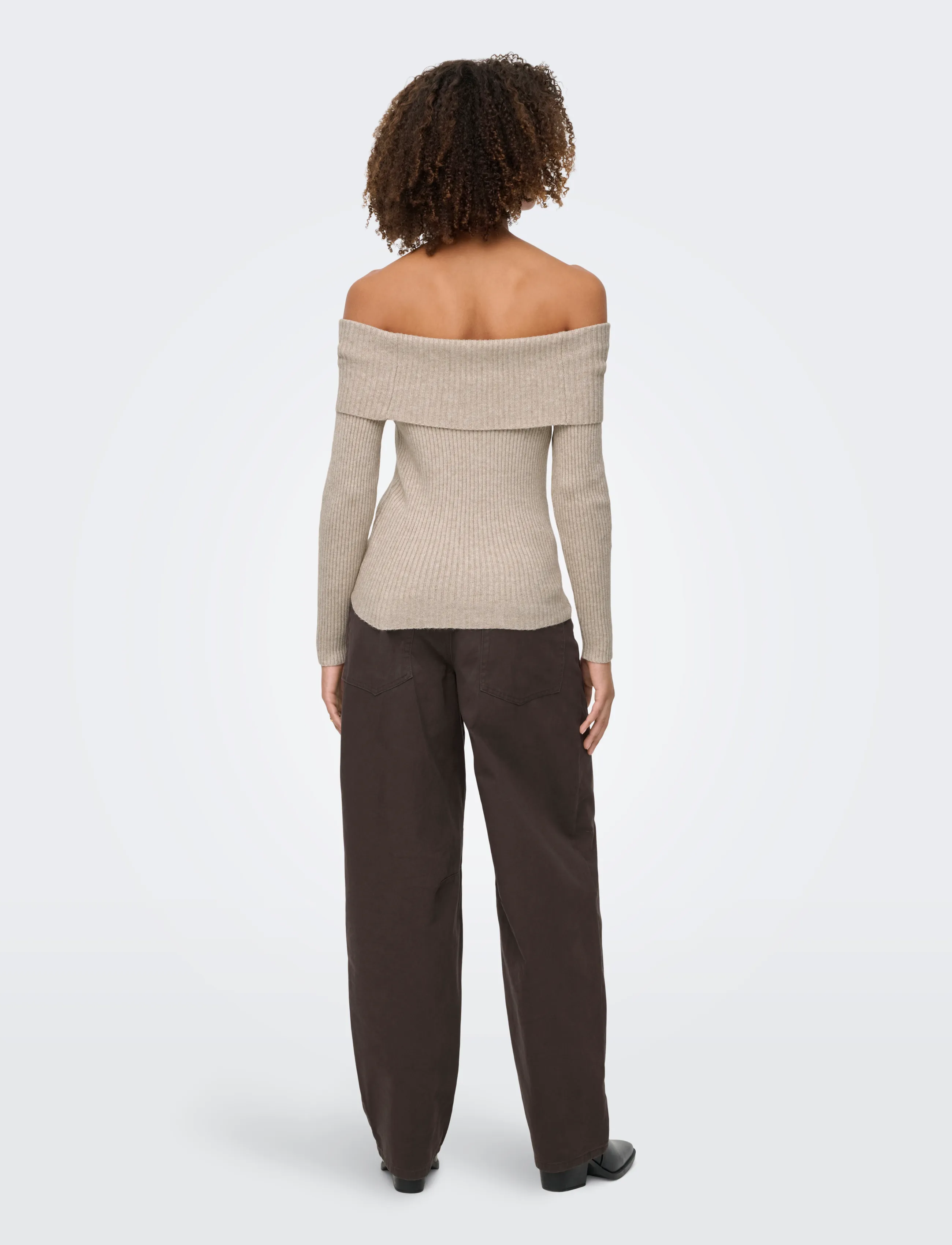 ONLY - ONLKATIA LS OFF SHOULDER KNT NOOS - kampsunid - mocha meringue - 3