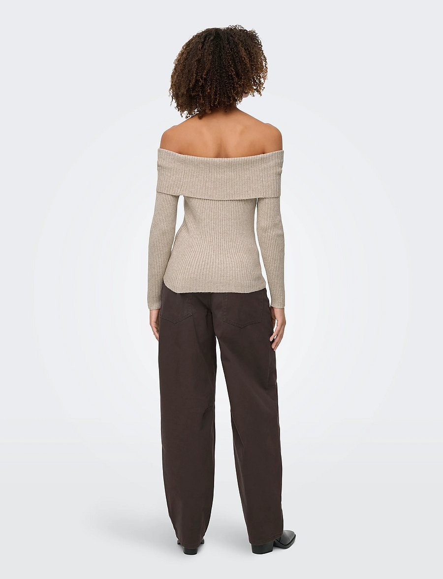 ONLY - ONLKATIA LS OFF SHOULDER KNT NOOS - kampsunid - mocha meringue - 3