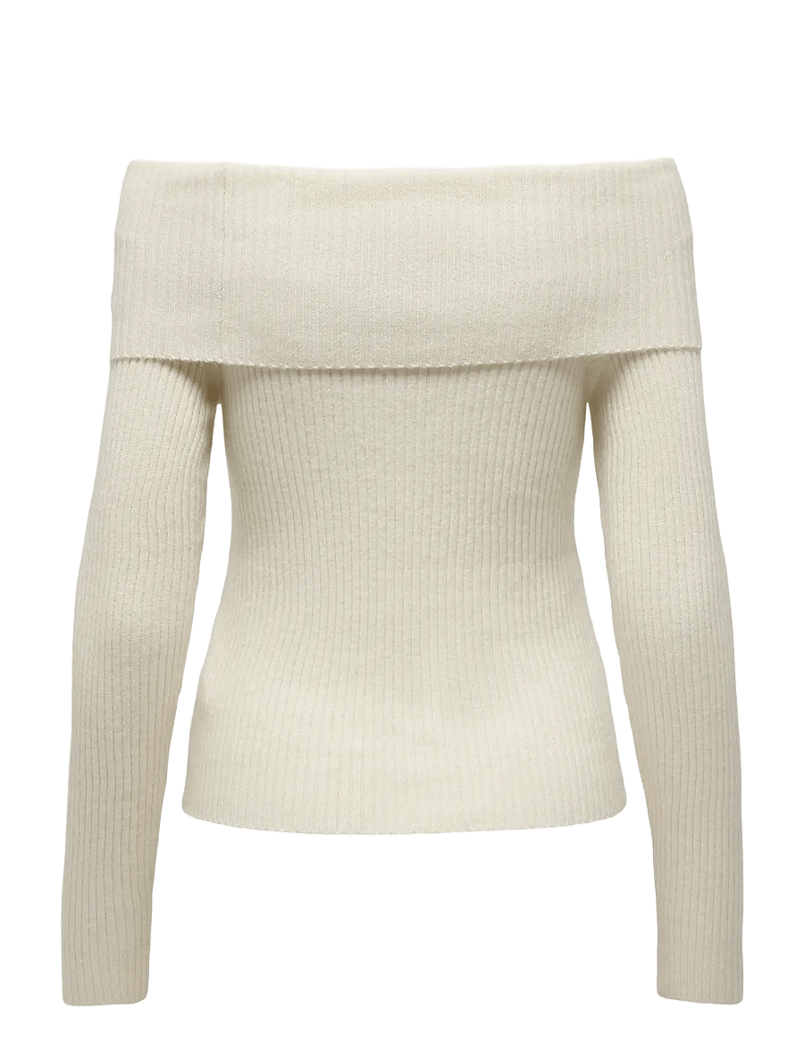 ONLY - ONLKATIA LS OFF SHOULDER KNT NOOS - stickade tröjor - whitecap gray - 2