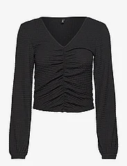 ONLY - ONLMAI L/S RUCHING TOP CC JRS - lowest prices - black - 0