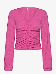 ONLY - ONLMAI L/S RUCHING TOP CC JRS - lowest prices - raspberry rose - 0