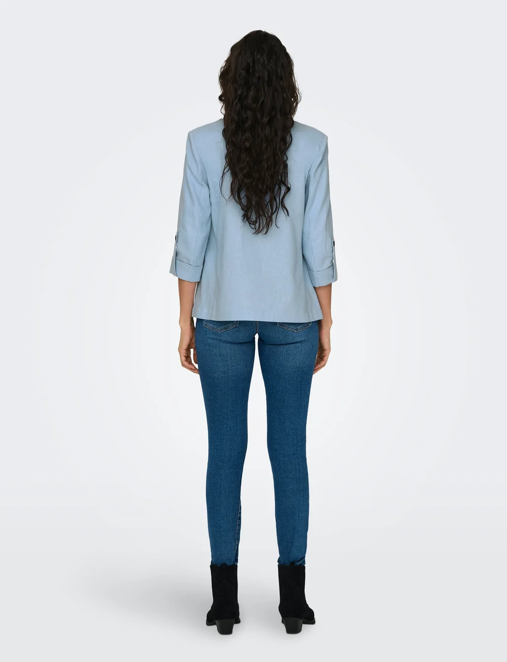 ONLY - ONLCARO 3/4 UNLINED BLAZER CC TLR - enkeltradede blazere - cashmere blue - 3