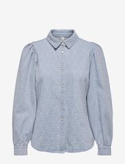 ONLY - ONLROCCO-ELIZA LS DNM SHIRT BJ - langærmede skjorter - light blue denim - 0