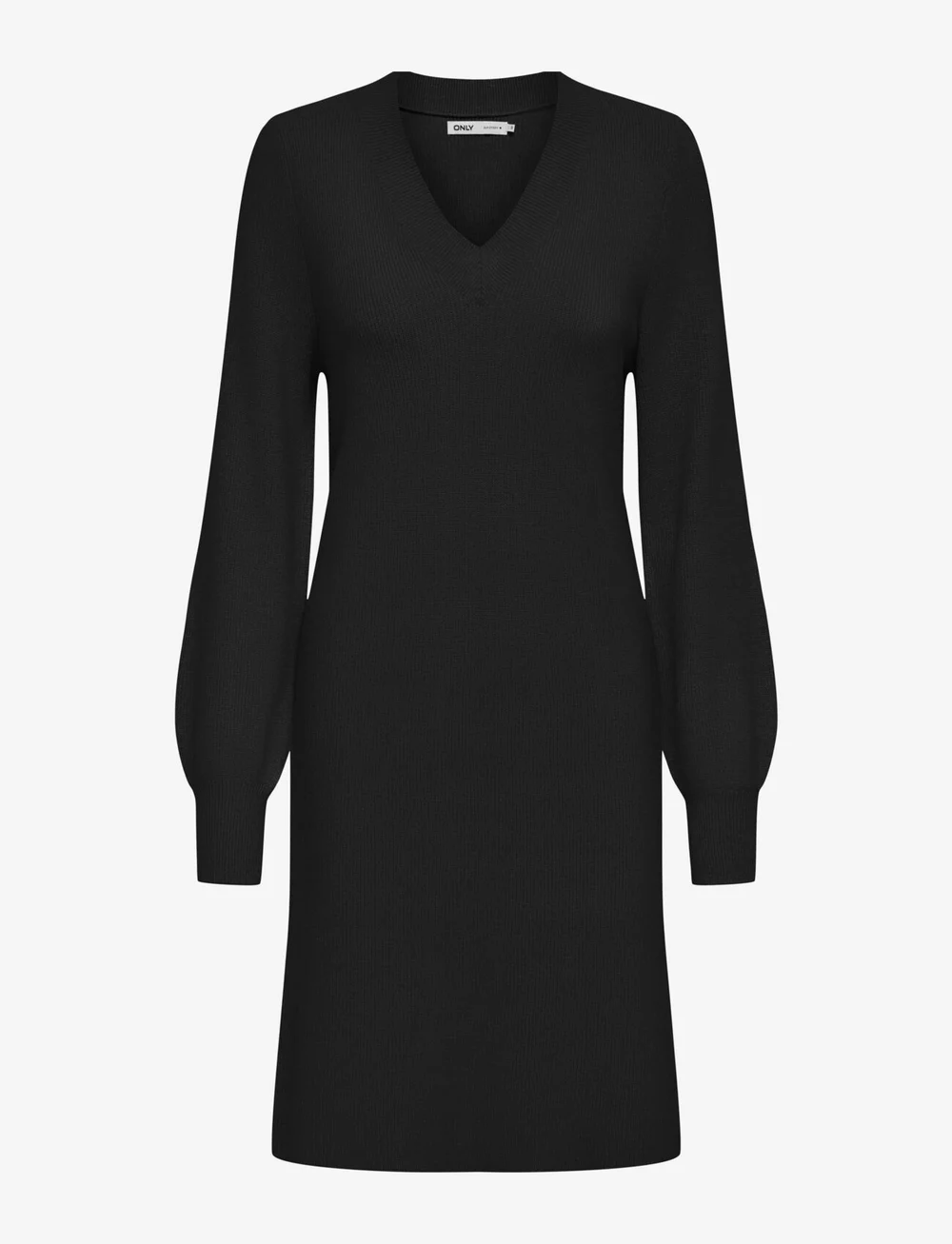 ONLY - ONLKATIA LS V-NECK DRESS NCA KNT - neulemekot - black - 1