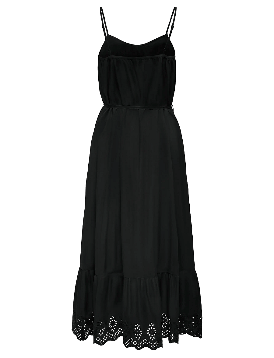 ONLY - ONLLOU LIFE EMB STRAP ANKEL DRESS PTM - zomerjurken - black - 2