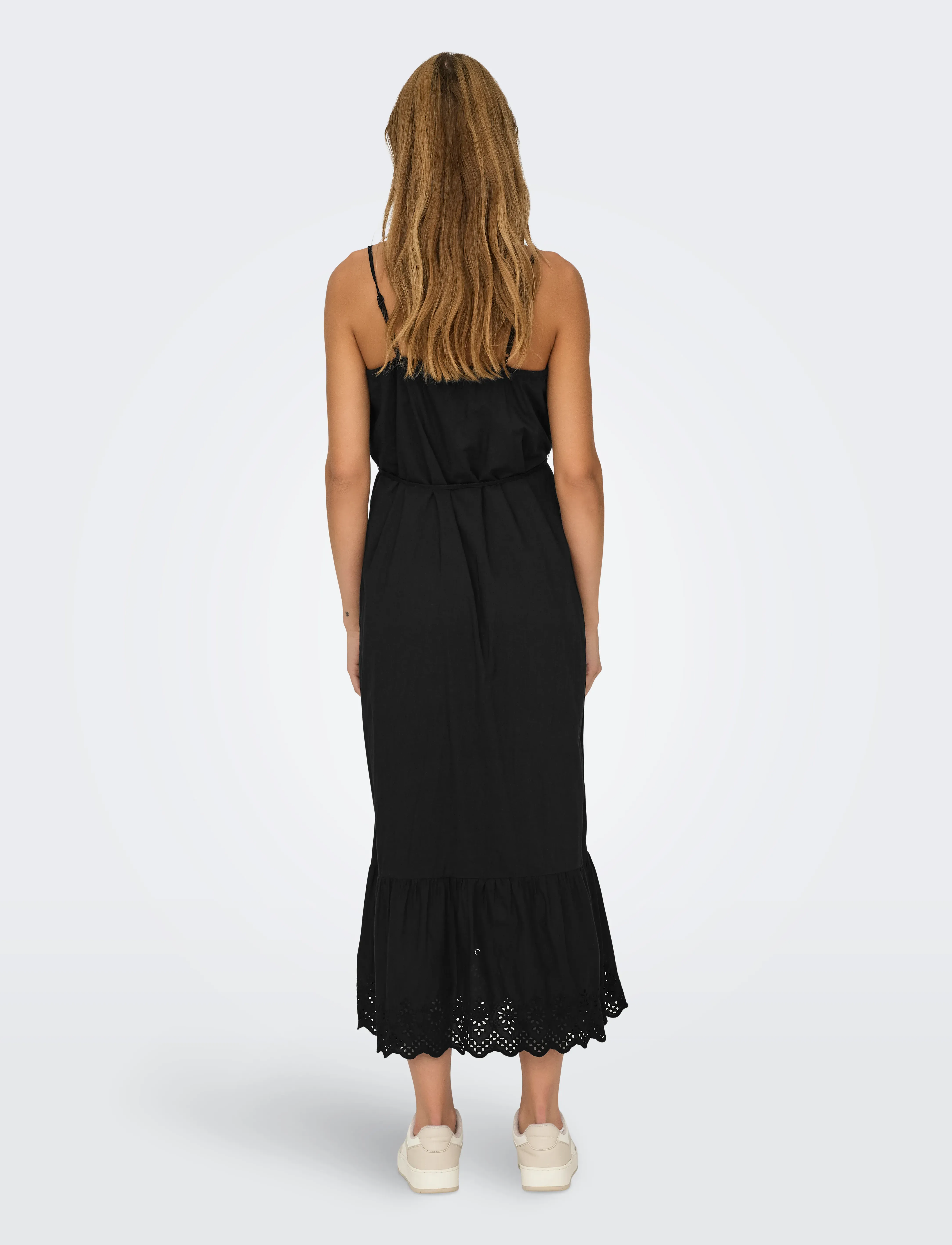 ONLY - ONLLOU LIFE EMB STRAP ANKEL DRESS PTM - zomerjurken - black - 3
