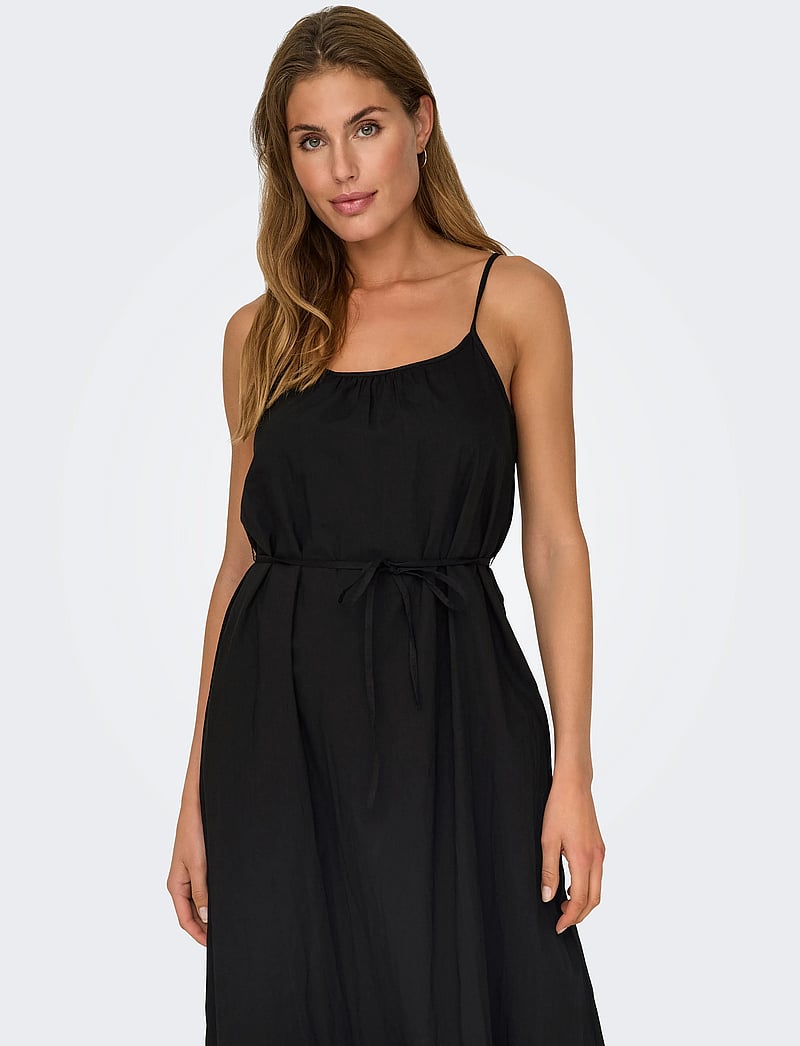 ONLY - ONLLOU LIFE EMB STRAP ANKEL DRESS PTM - suvekleidid - black - 5