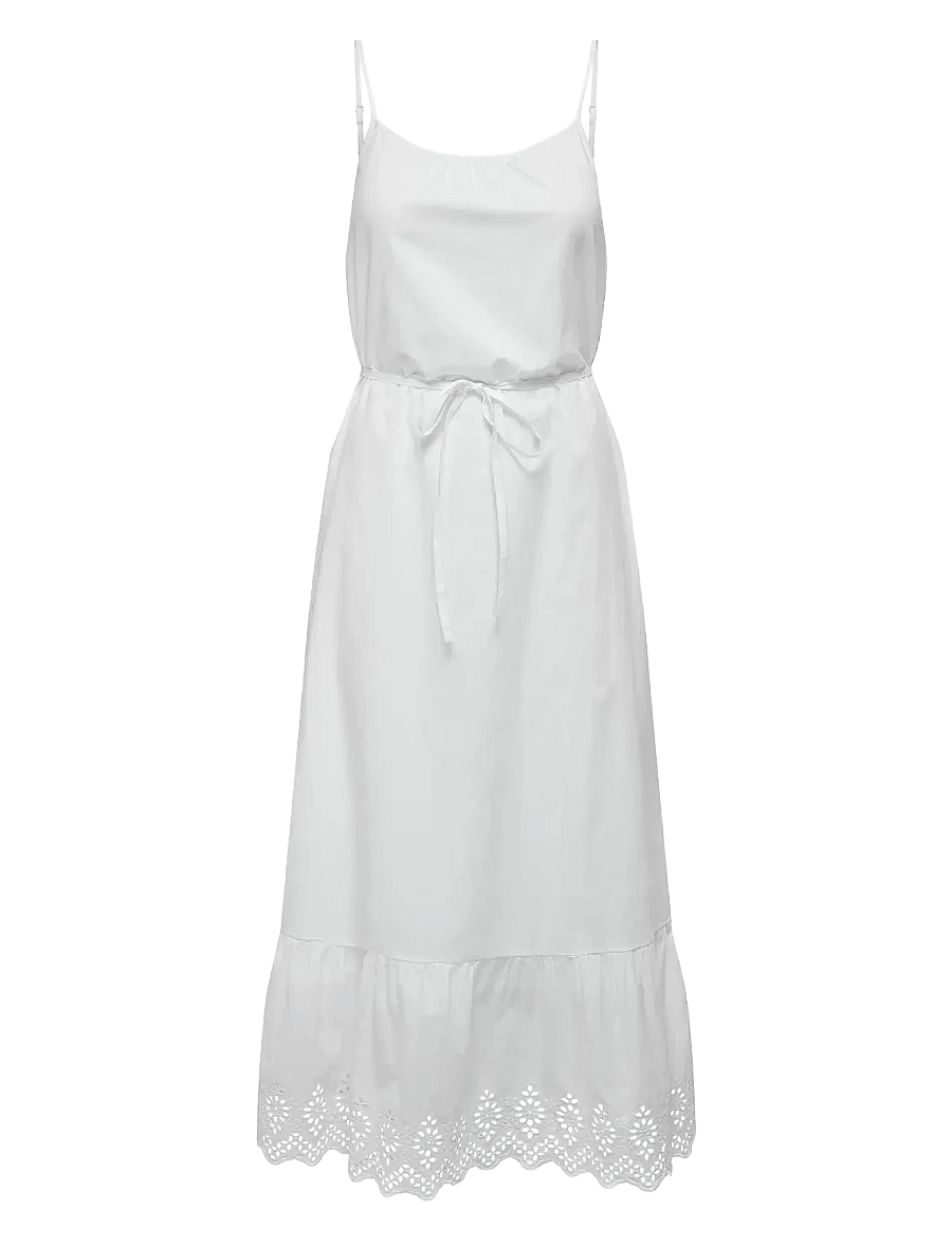ONLY - ONLLOU LIFE EMB STRAP ANKEL DRESS PTM - sommerkjoler - bright white - 1