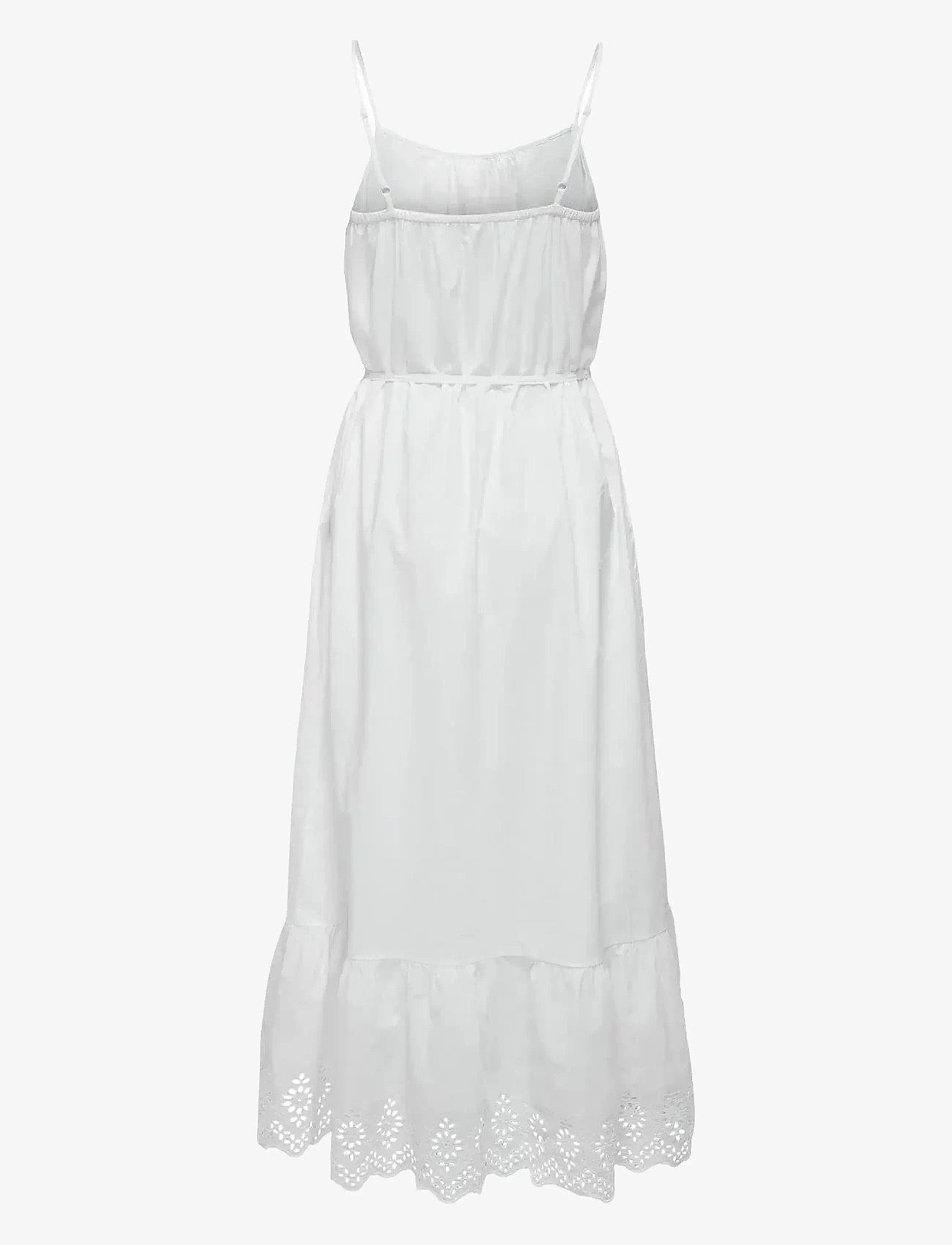 ONLY - ONLLOU LIFE EMB STRAP ANKEL DRESS PTM - summer dresses - bright white - 2