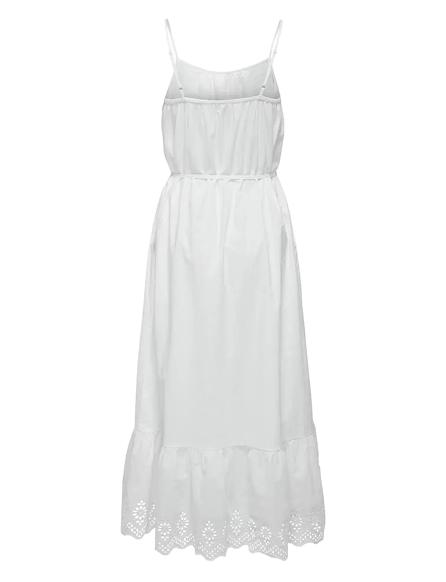 ONLY - ONLLOU LIFE EMB STRAP ANKEL DRESS PTM - sommerkjoler - bright white - 2