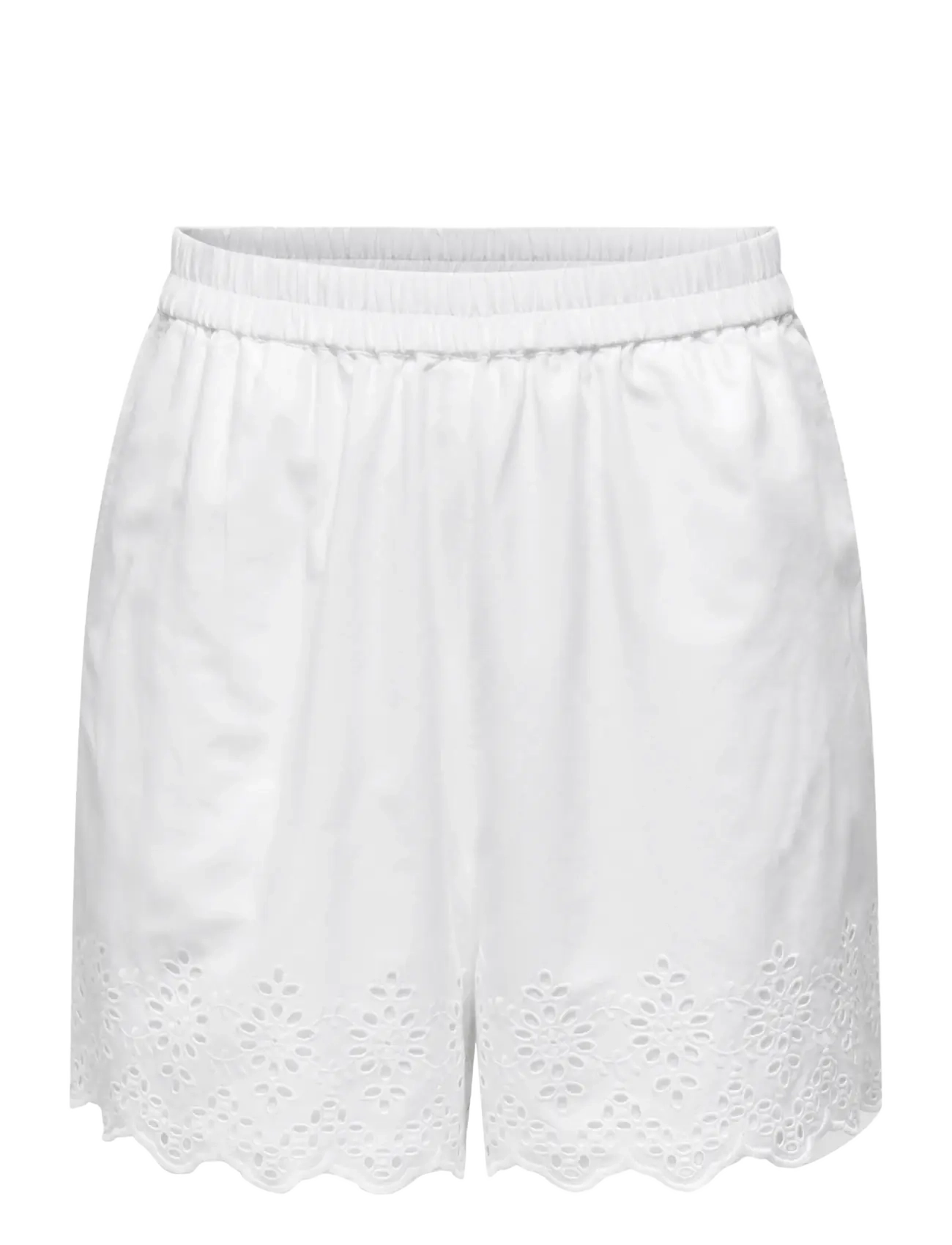 ONLY Onllou Life Emb Loose Shorts Ptm Weiß - XS - Damen