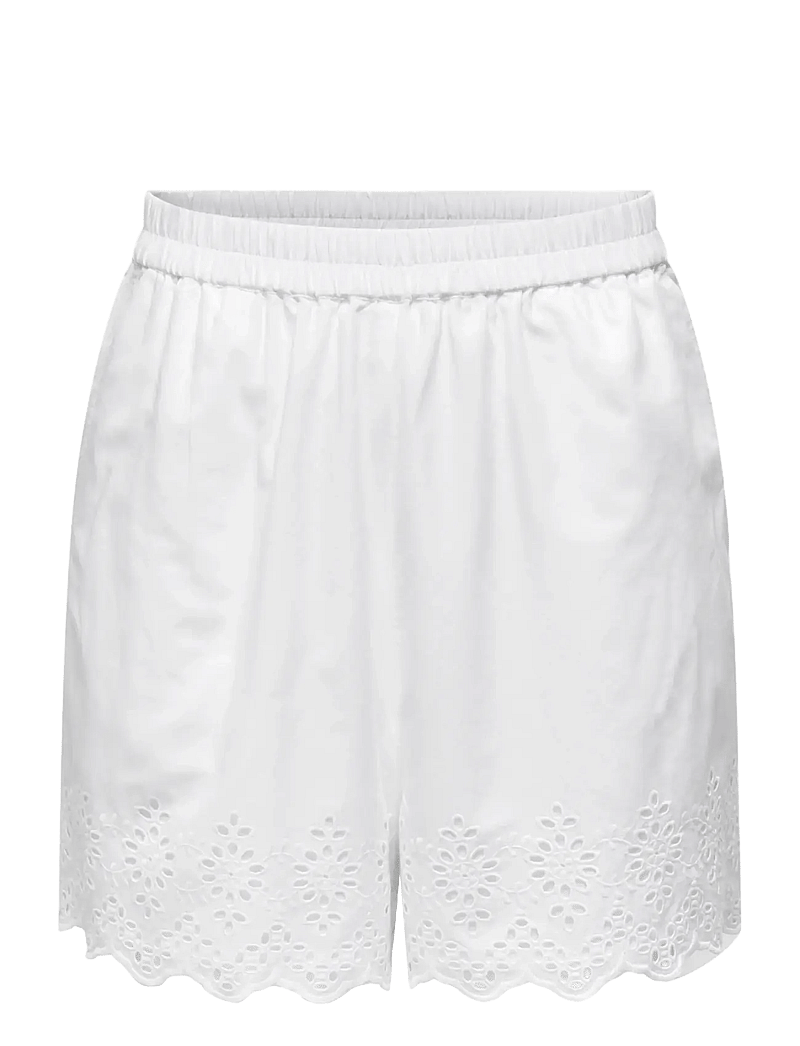 ONLY - ONLLOU LIFE EMB LOOSE SHORTS PTM - casual shorts - bright white - 1