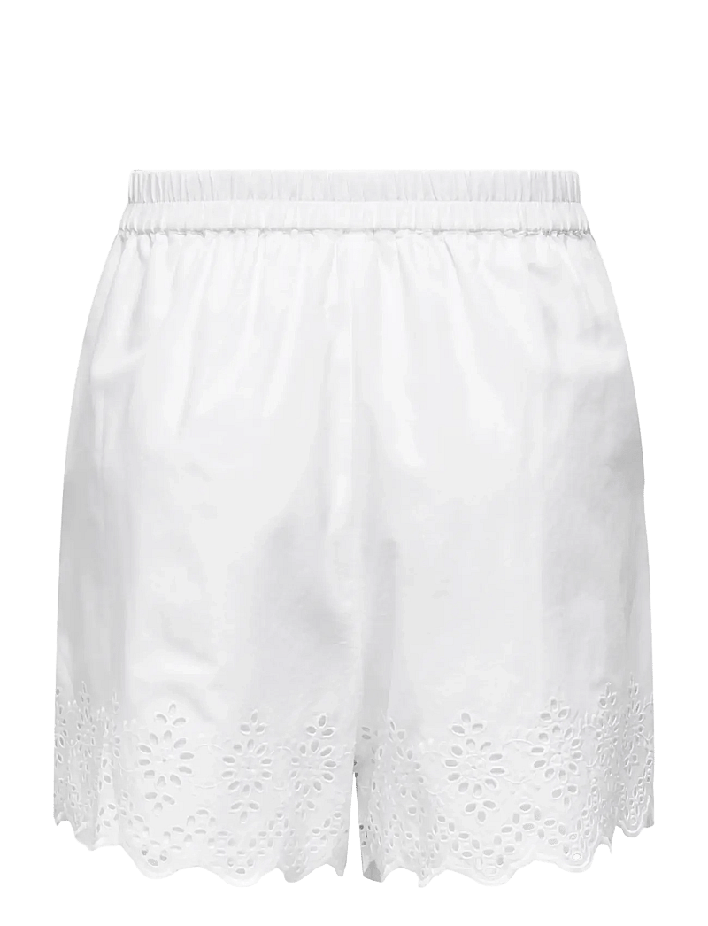 ONLY - ONLLOU LIFE EMB LOOSE SHORTS PTM - casual shorts - bright white - 2