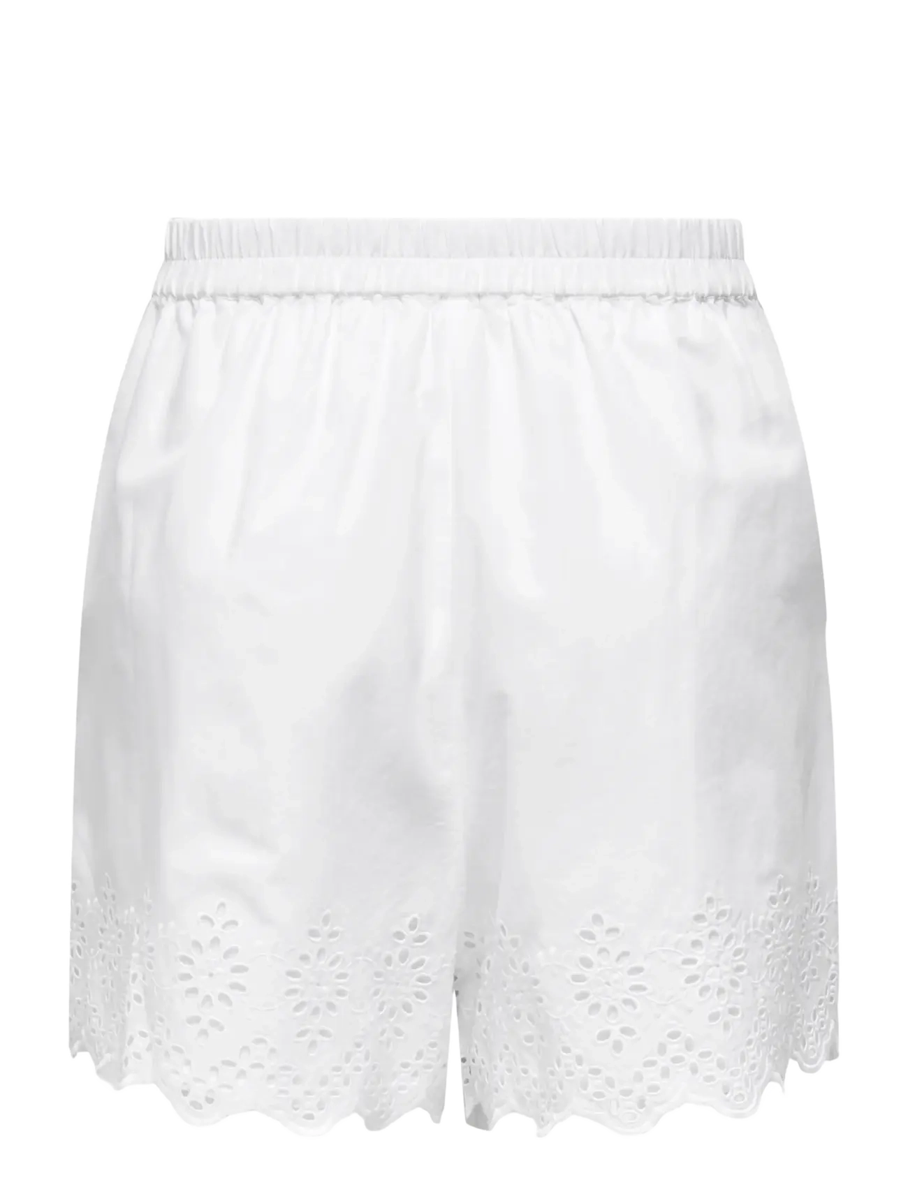 ONLY - ONLLOU LIFE EMB LOOSE SHORTS PTM - laveste priser - bright white - 2