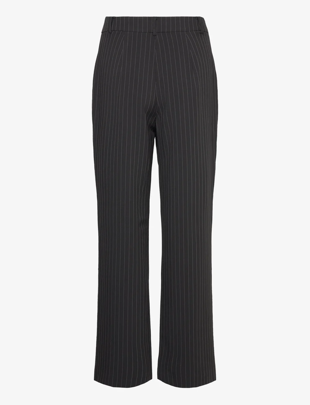 Black pinstripe wide leg trousers hot sale