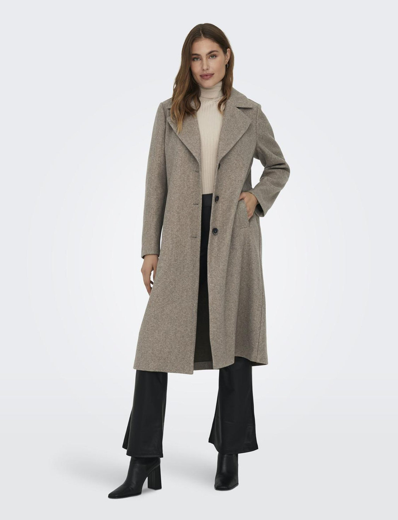 ONLY - ONLEMMA LIFE REG. LONG COAT OTW - mantlid - cinder - 3
