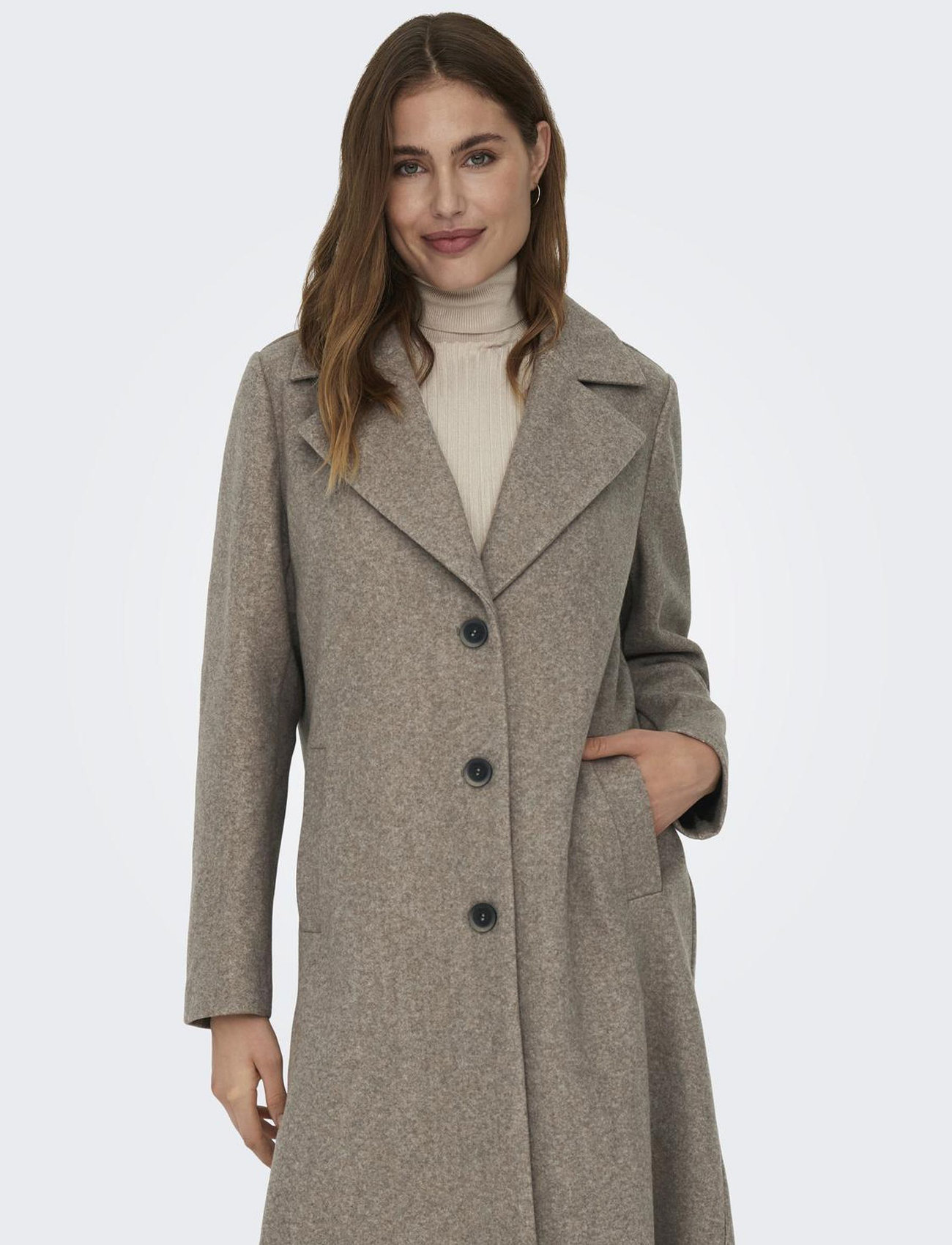 ONLY - ONLEMMA LIFE REG. LONG COAT OTW - mantlid - cinder - 4