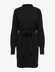 ONLY - ONLTHILDE LIFE SHORT LS DRESS EX KNT - strikkede kjoler - black - 0