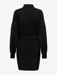 ONLY - ONLBELLA LS BELT DRESS EX KNT - stickade klänningar - black - 1