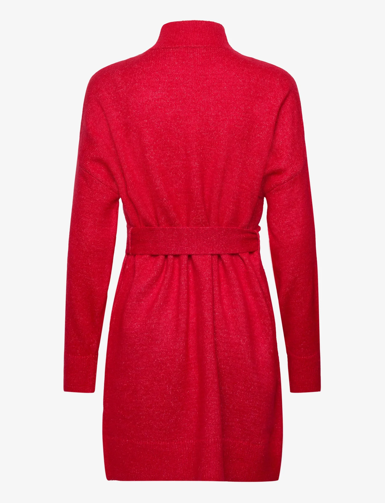 ONLY - ONLBELLA LS BELT DRESS EX KNT - knitted dresses - chinese red - 1