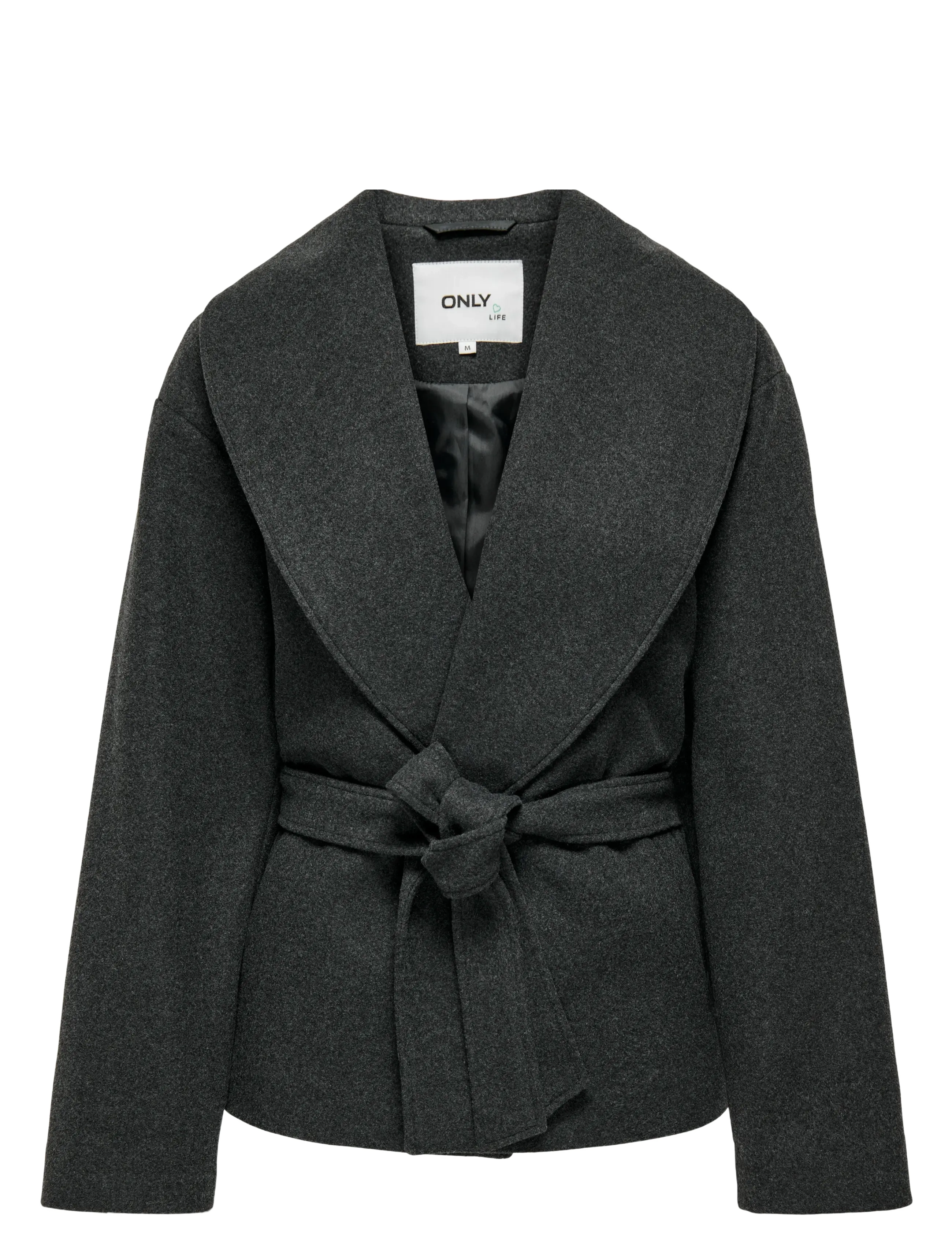 ONLY ONLAUGUSTA LIFE SHORT COAT OTW NOOS - Wolljacken - DARK GREY MELANGE / grey