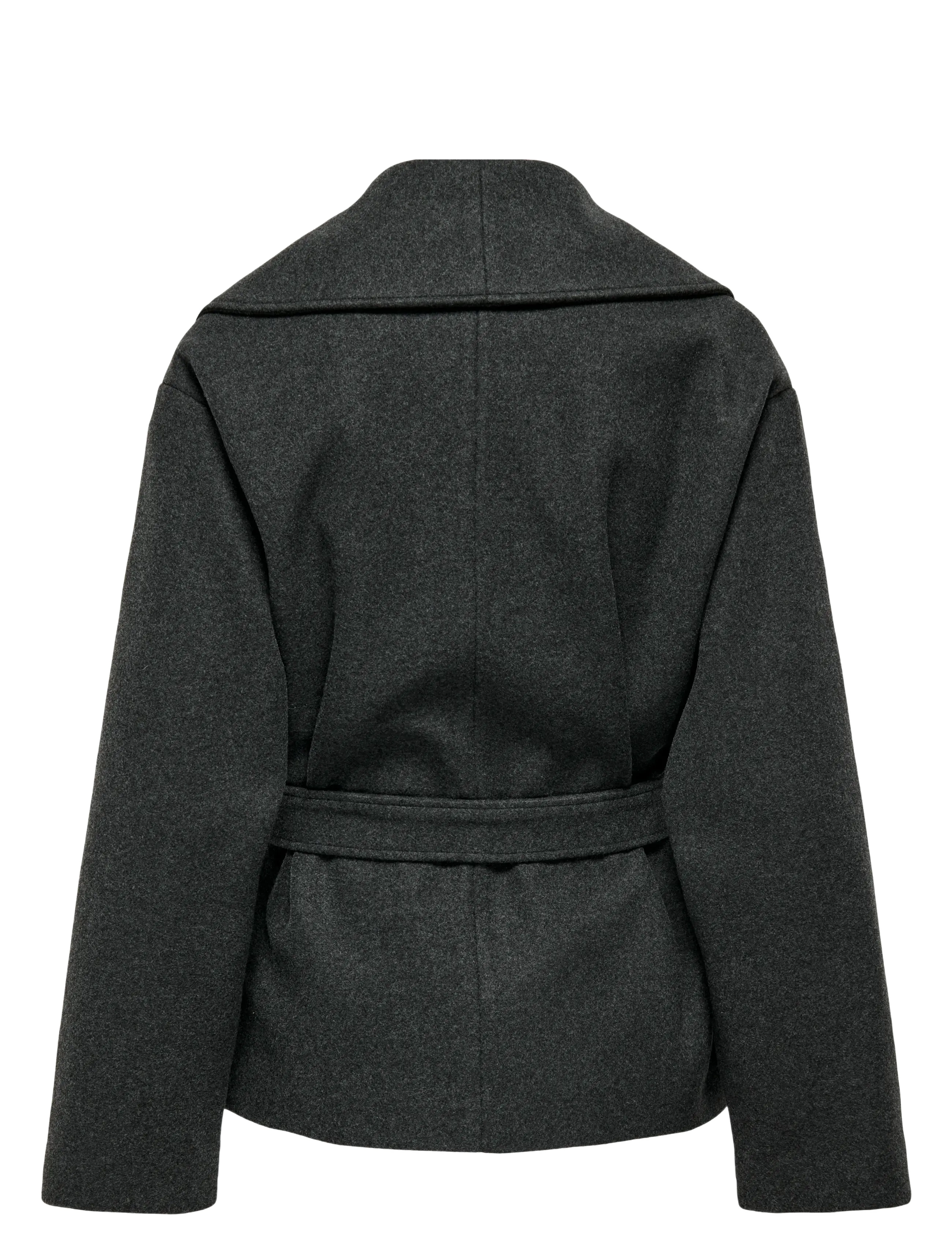 ONLY - ONLAUGUSTA LIFE SHORT COAT OTW NOOS - herbstjacken - dark grey melange - 2