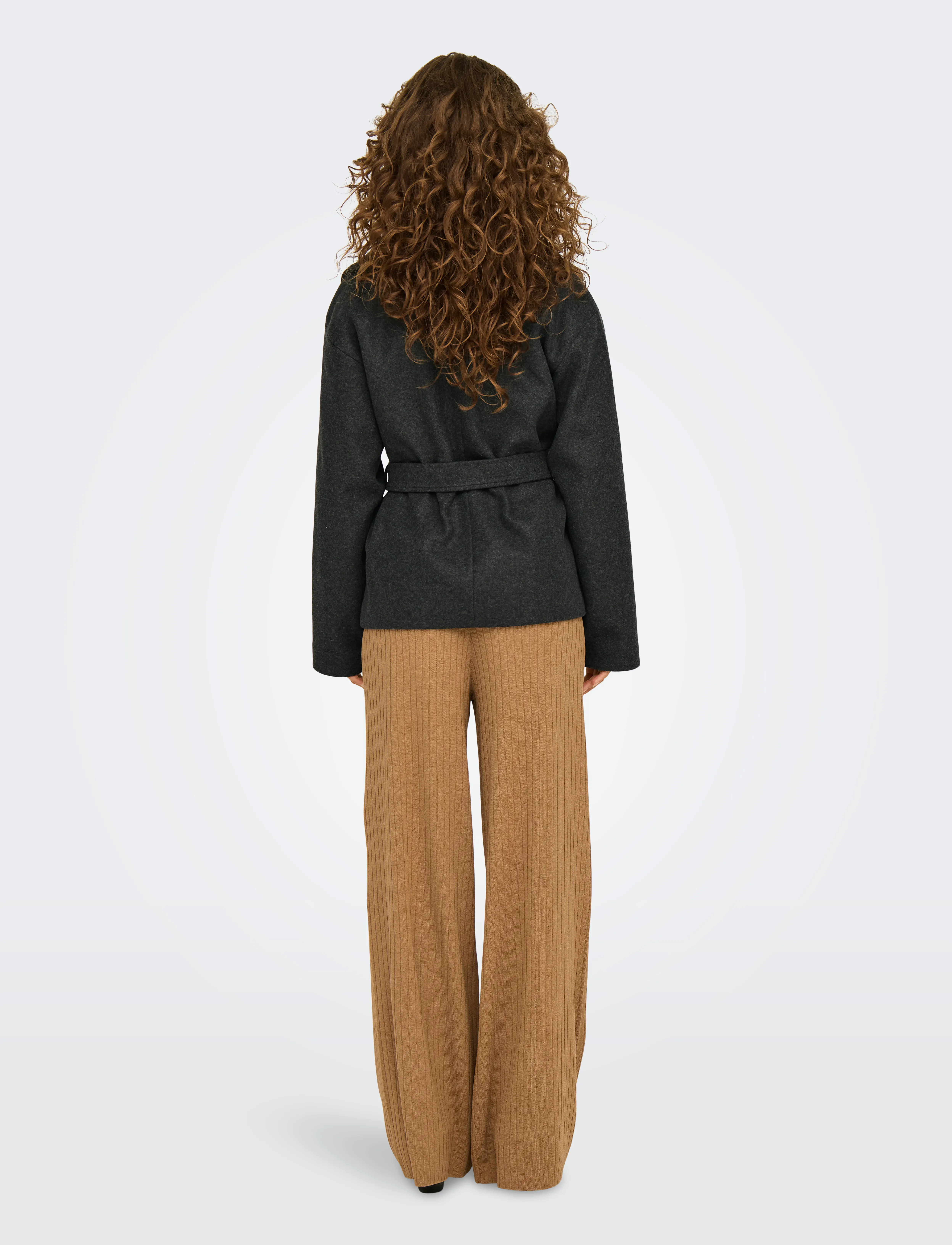 ONLY - ONLAUGUSTA LIFE SHORT COAT OTW NOOS - herbstjacken - dark grey melange - 3