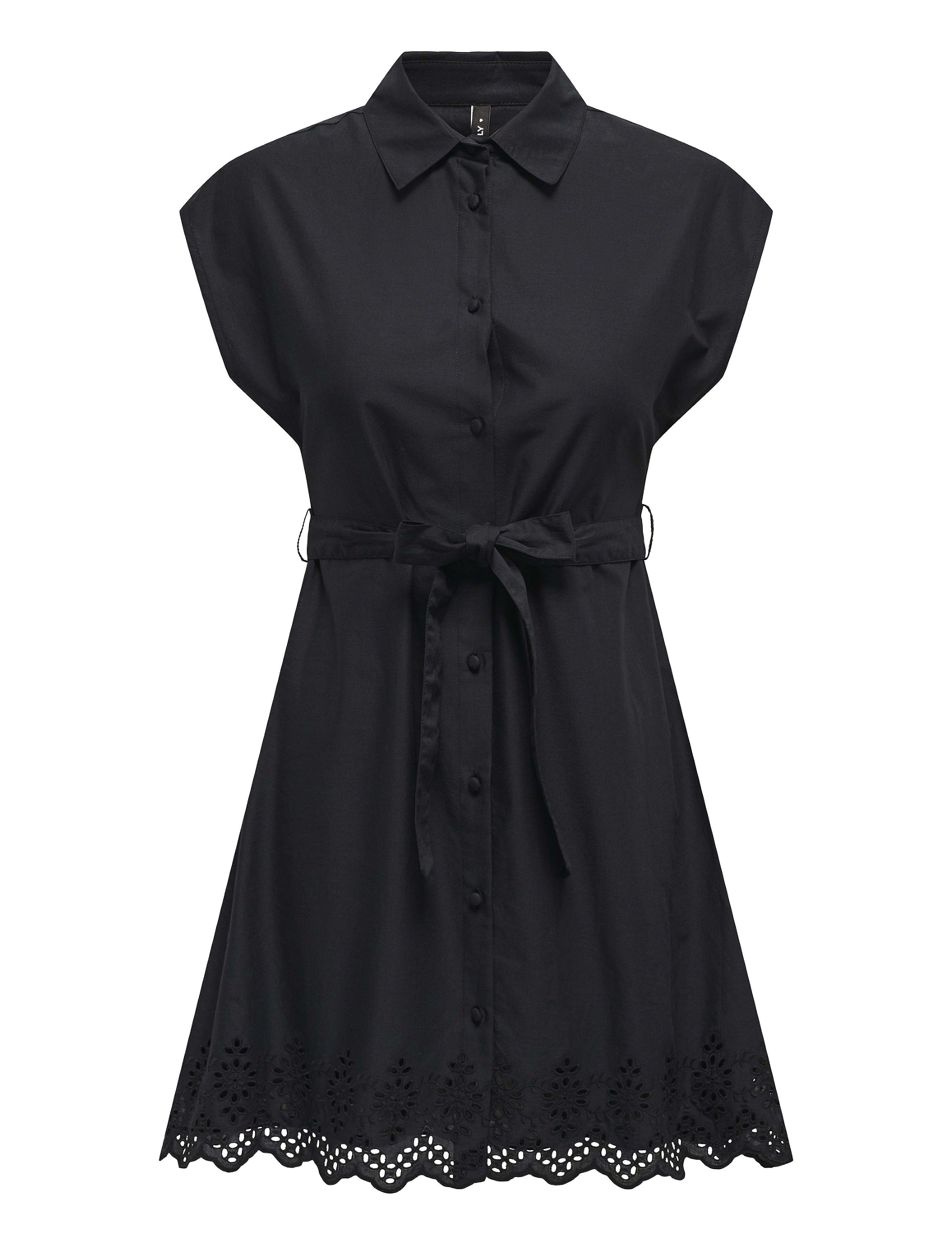 ONLY - ONLLOU LIFE EMB S/S SHIRT DRESS PTM - black - 1