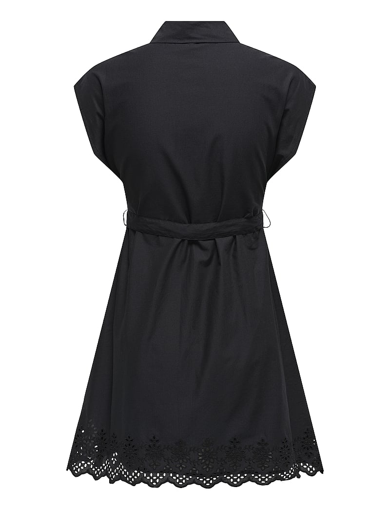 ONLY - ONLLOU LIFE EMB S/S SHIRT DRESS PTM - hemdkleider - black - 2