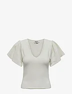 ONLKENDRA SS V-NECK KNT - CLOUD DANCER