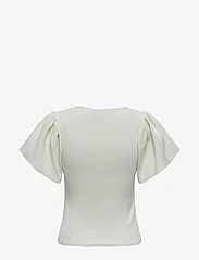 ONLY - ONLKENDRA SS V-NECK KNT - short-sleeved blouses - cloud dancer - 1