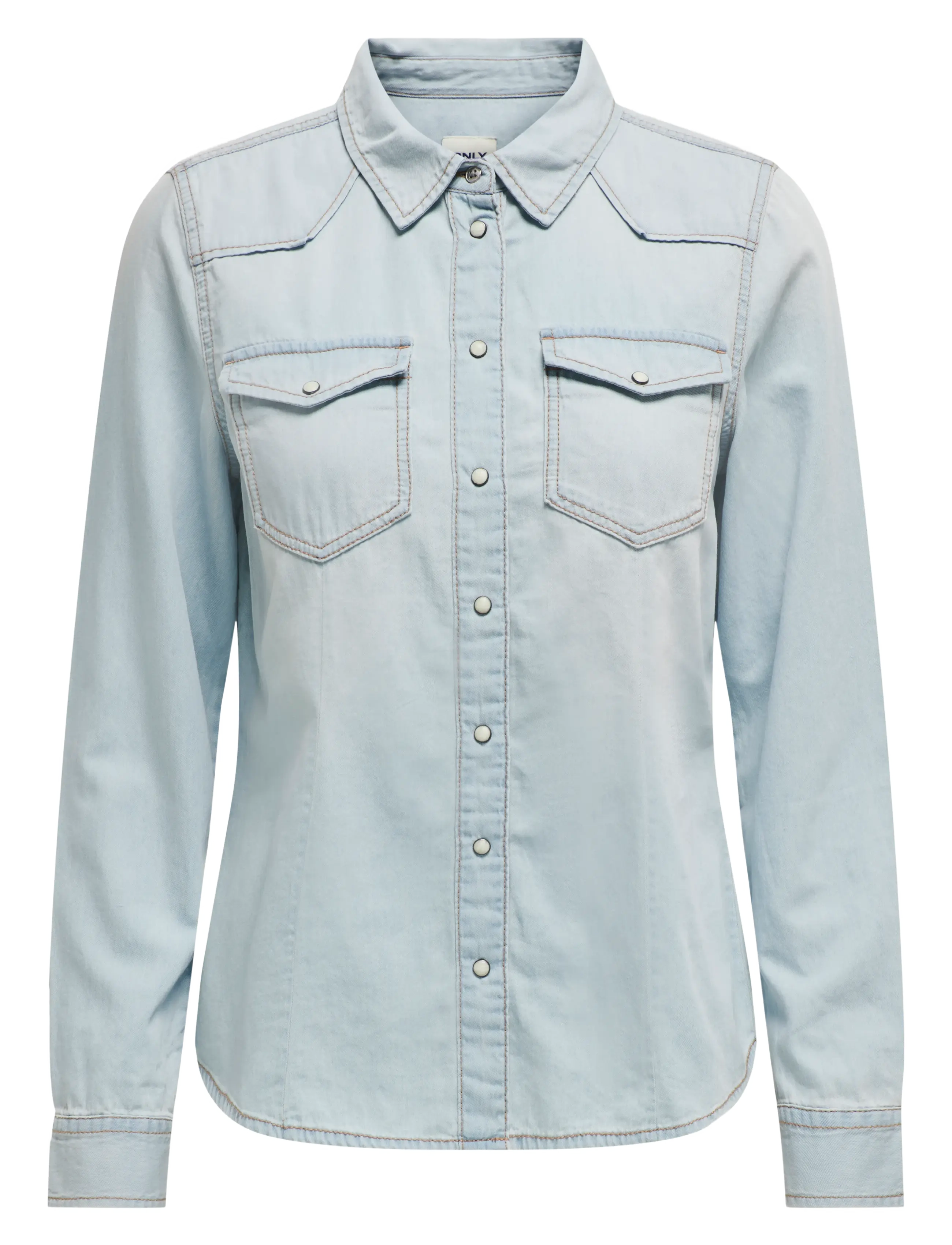 ONLY Onlalexa L/S Dnm Shirt Ana Noos Blau - S - Damen
