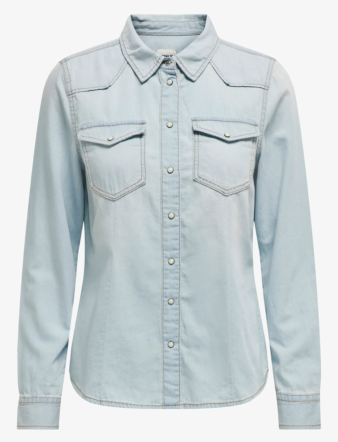 ONLY - ONLALEXA L/S DNM SHIRT ANA NOOS - jeansskjortor - light blue denim - 1