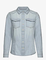 ONLY - ONLALEXA L/S DNM SHIRT ANA NOOS - džinsiniai marškiniai - light blue denim - 0