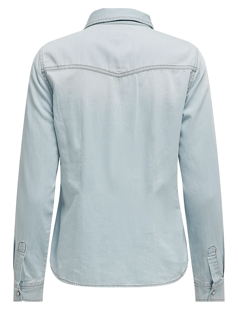 ONLY - ONLALEXA L/S DNM SHIRT ANA NOOS - jeansskjortor - light blue denim - 2