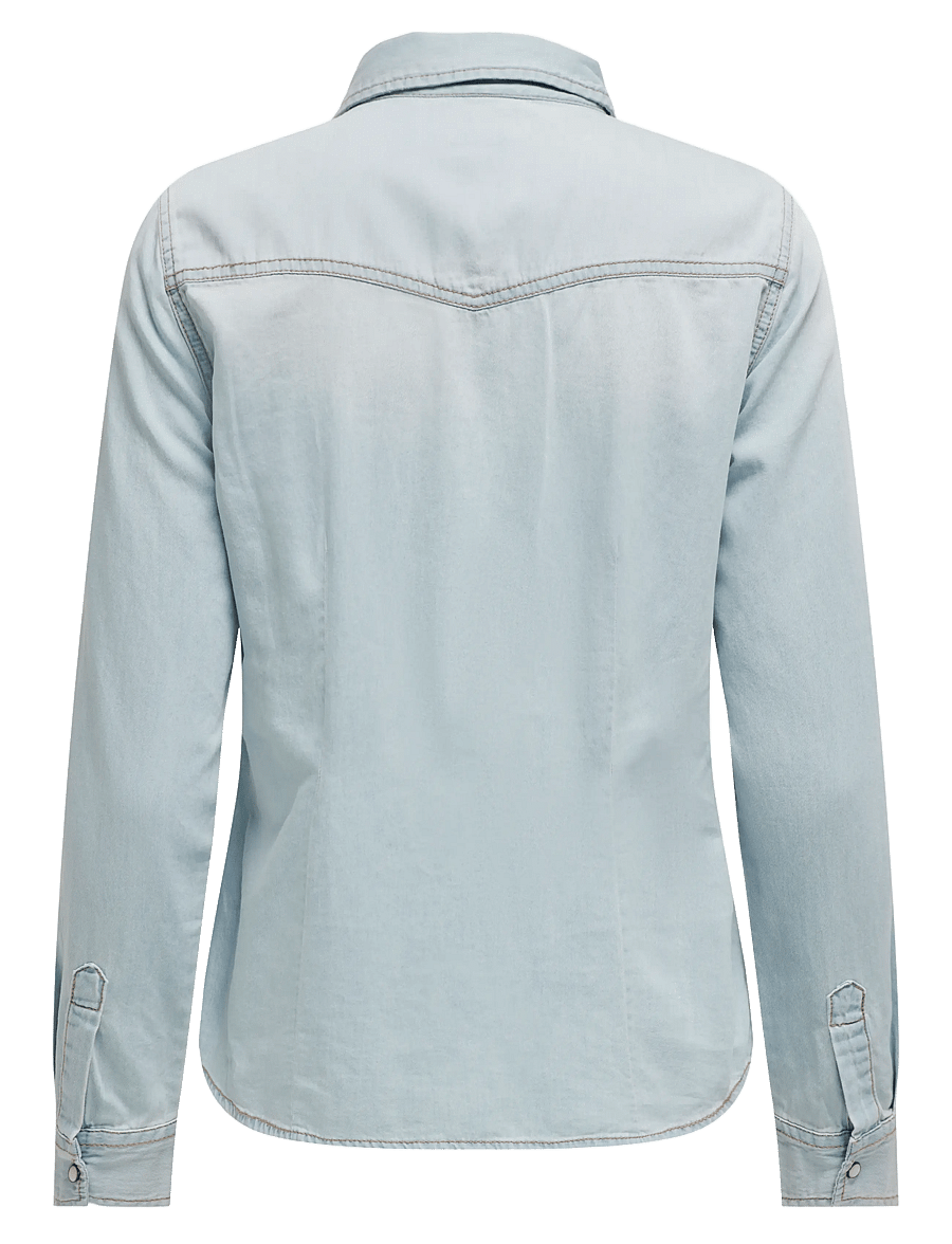 ONLY - ONLALEXA L/S DNM SHIRT ANA NOOS - teksasärgid - light blue denim - 2