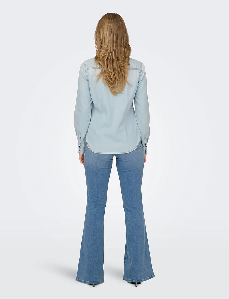 ONLY - ONLALEXA L/S DNM SHIRT ANA NOOS - jeansskjortor - light blue denim - 3