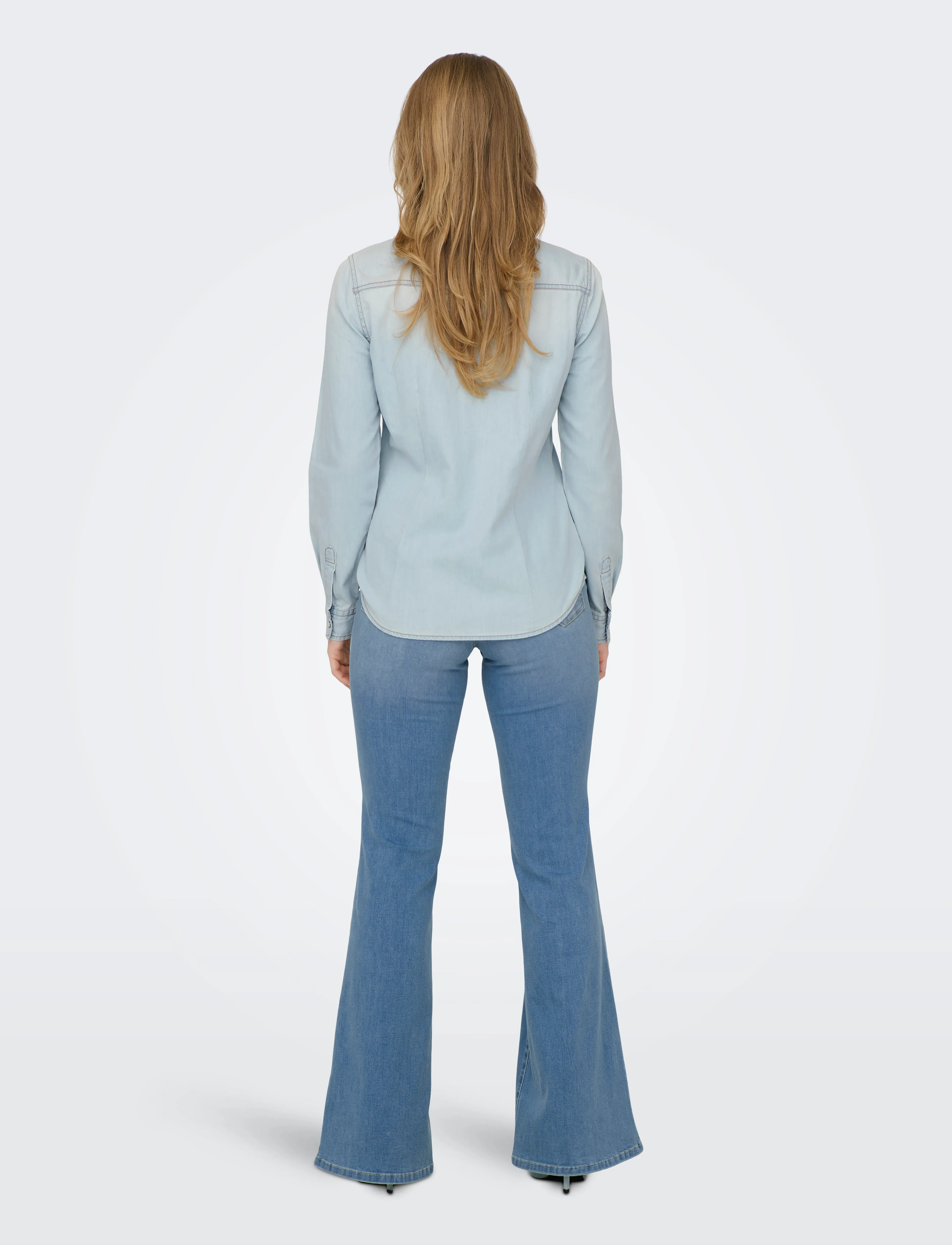 ONLY - ONLALEXA L/S DNM SHIRT ANA NOOS - teksasärgid - light blue denim - 3