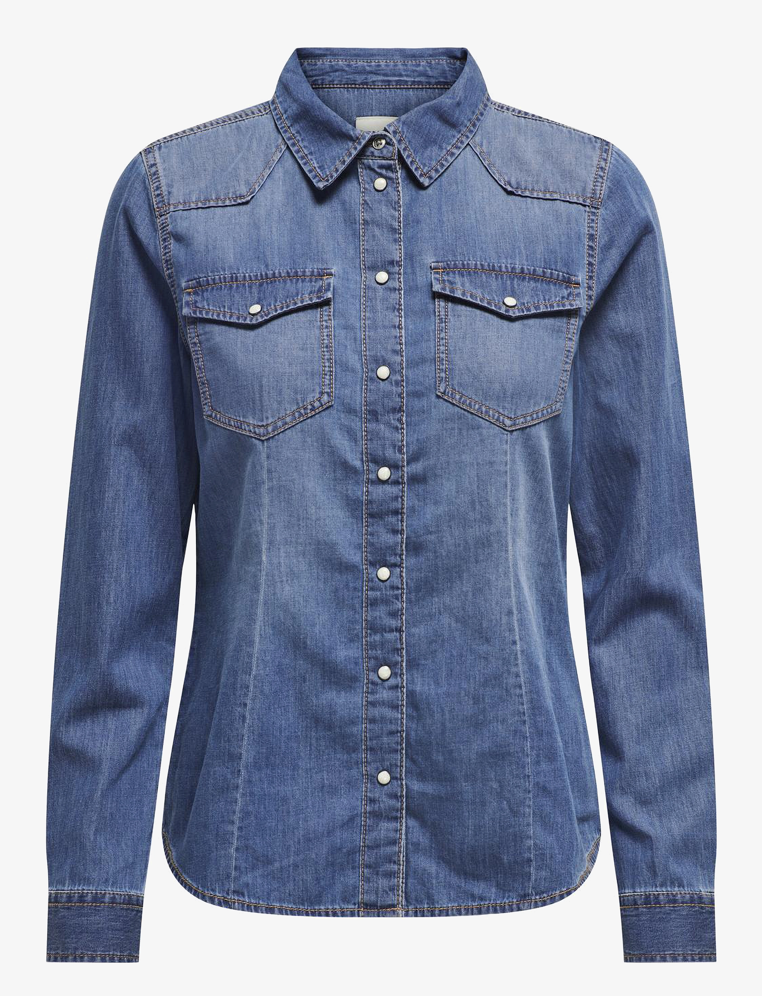 ONLY ONLALEXA L/S DNM SHIRT ANA NOOS - Bluser & Skjorter - MEDIUM BLUE DENIM / blue