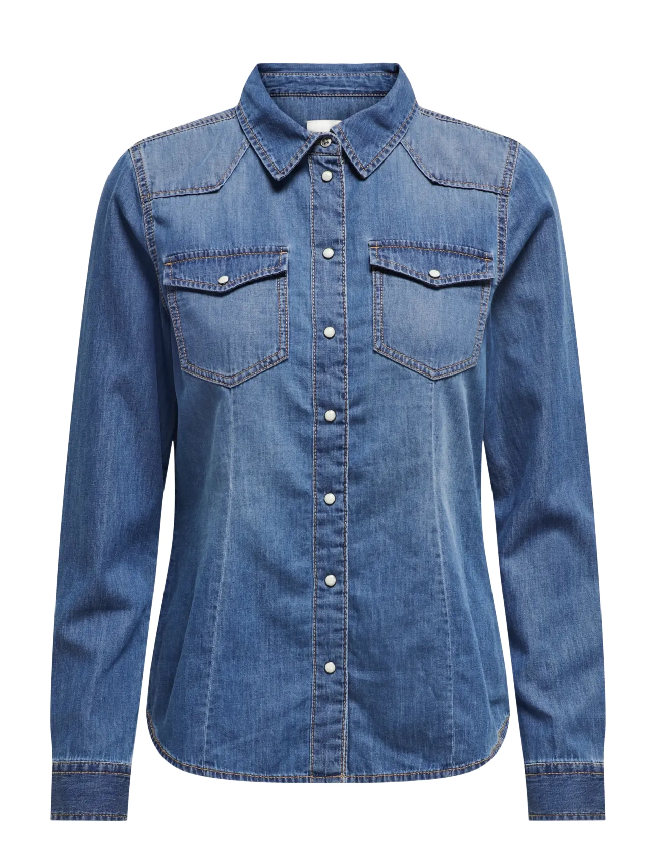 ONLY - ONLALEXA L/S DNM SHIRT ANA NOOS - jeansskjortor - medium blue denim - 1