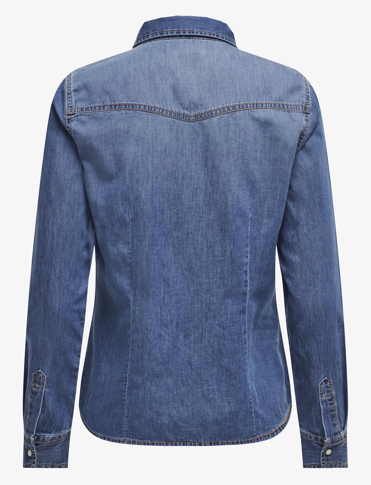 ONLY - ONLALEXA L/S DNM SHIRT ANA NOOS - džinsiniai marškiniai - medium blue denim - 1