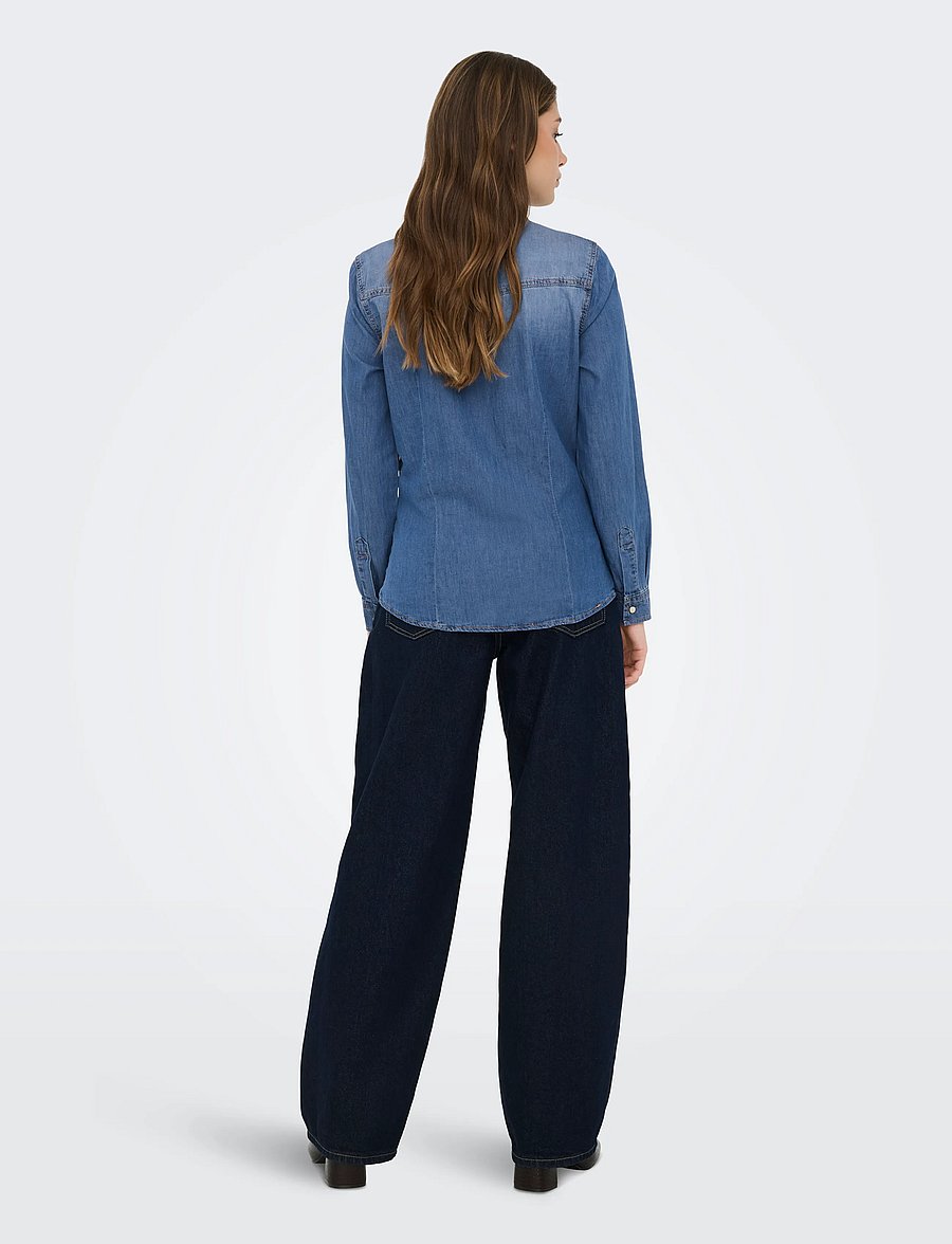 ONLY - ONLALEXA L/S DNM SHIRT ANA NOOS - jeanshemden - medium blue denim - 3